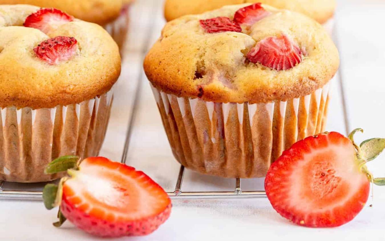 muffin aux fraises
