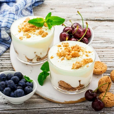 Yogourt et biscuit